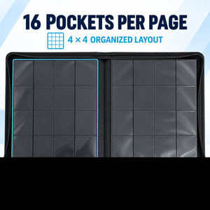 Carpeta para Tarjetas Coleccionables con Cierre y 16 Bolsillos, Personalizable con Logotipo, Gran Capacidad, para Tarjetas TCG y Deportivas, Venta al Por Mayor - Product Image 2