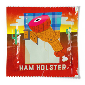 Kunden spezifisch bedruckter PET-Kunststoff-Sichtschutz beutel Laminierte Aluminium folie Kondom verpackungen Zwickel tasche für sichere diskrete Aufbewahrung - Product Image 3