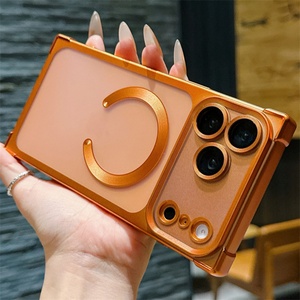 Nueva Funda Protectora Cuadrada para Teléfono Móvil iPhone 17 16 15 Todos los Modelos, Carcasa Mate con Esquinas Reforzadas, 14 13 Pro Max, Tono Dorado - Product Image 3