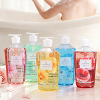 Gel douche à l'huile de citron, marque privée, peau lisse, rafraîchissant, gommage corporel exfoliant, blanchissant, crème nourrissante pour la douche aux fleurs