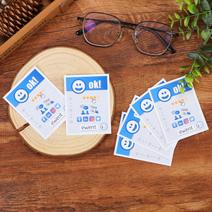 Tarjetas de presentación personalizadas, papel estucado, papel offset, tamaño 16mo, para entrega de comida, servicio posventa, valoración y compartir. - Product Image 3