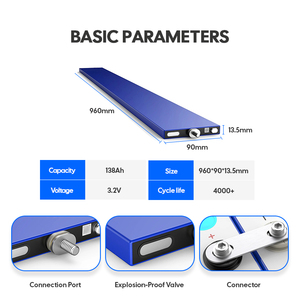 แบตเตอรี่เซลล์ปริซึม LFP 3.2V 138Ah แบตเตอรี่แบบใบมีด - Product Image 2