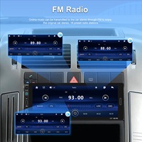 Lecteur MP5 universel 1DIN pour voiture de 6,86 pouces, écran de contrôle central de voiture sans fil Carplay et Android Auto, unité tout-en-un
