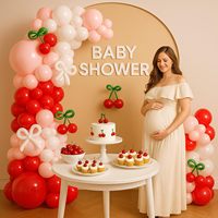 Kit d'arche de ballons rose poudré personnalisable, style bohème, double garnissage, pour décoration de fête de mariage, baby shower, fiançailles, anniversaire, thème neutre