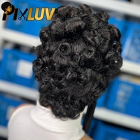 Perruques en cheveux humains en gros pour revendeurs, perruques en cheveux humains bouclés crépus pour femmes noires, perruques en cheveux humains coupe pixie, perruques courtes bob sans colle
