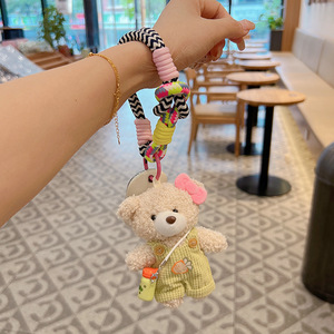 Llavero Colgante de Peluche de Oso Terry con Botella de Agua y Pantalones con <span class=keywords><strong>Tirantes</strong></span> para Bolsos de Mujer - Product Image 5