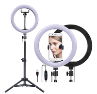 Anneau Lumineux de Remplissage pour Maquillage, Photographie, Diffusion en Direct, avec Trépied – Lampe de Nuit LED pour Selfie