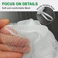 Éponge de bain confortable en maille florale, éponge de douche, éponge de bain en loofah – Vente chaude