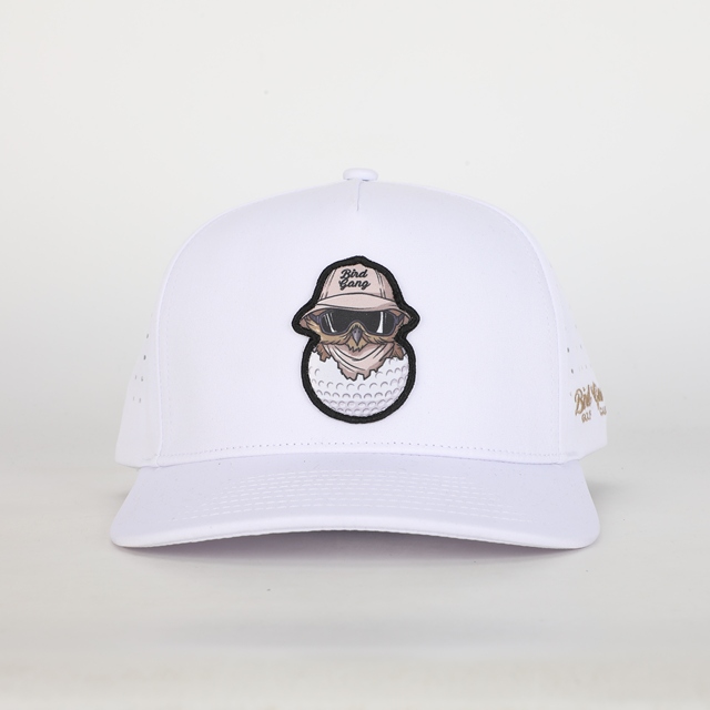 Wholesale OEM Custom 5-Panel Laser Cut Hole Baseball Cap High Quality Sports Gorra Polyester Printed Patch Waterproof Lace BSCI