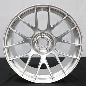 Jantes en alliage d'aluminium forgé argenté brillant, entièrement personnalisables pour BMW, Mercedes, <span class=keywords><strong>Tesla</strong></span>, Audi - Product Image 1