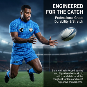 Livraison rapide, kit de rugby personnalisé, sublimation, séchage rapide, respirant, imprimé, taille plus, hommes, femmes, jeunes, entraînement en club, maillot de match - Product Image 2