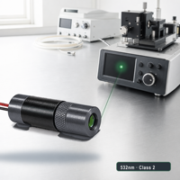 Module laser vert 532 nm OEM ODM personnalisé, puissance et angle de faisceau personnalisables, classe 2 CE RoHS, vente en gros directe d'usine