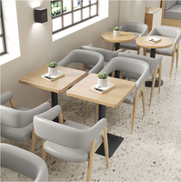 Tables et chaises de restaurant en bois massif durables, ensemble de meubles de restaurant, meubles de café, bancs de restaurant