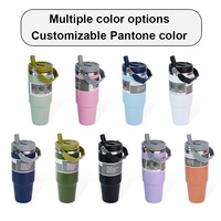 Tasses personnalisées tasse à café en acier inoxydable à double paroi isolée sous vide 20 oz 30 oz gobelet voyage tasse avec poignée