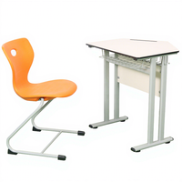 Meubles de classe d'école de conception moderne d'Evepretty Bureau et chaise d'étude simple en métal d'étudiant Table et chaise en HPL