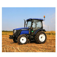 Traktor Roda Lovol M504 50hp 4x4wd Peralatan Mesin Pertanian Pertanian Kecil Mini Kompak dengan Pemuat Depan