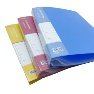 A4 גודל צבעוני פלסטיק צבעוני ברור תיקיית ספר תצוגה עם 20 תיקיית קובץ מסמך כיסים 1 pc/pack