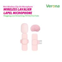 Microphone Lavalier Sans Fil à Réduction de Bruit avec SNR de 100 dB, Plug-and-Play pour iPhone, TikTok, YouTube et Diffusion en Direct