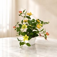 Groothandel Kunstmatige Witte Bloemen Bonsai Potplant Simulatie Bloemstuk voor Binnentafel Huisdecoratie