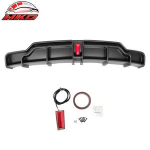 Lèvre de pare-chocs arrière pour Tesla Model 3 2017-2023, style IKON, diffuseur noir mat avec LED, accessoires automobiles - Product Image 3