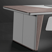 Bureau de direction moderne de luxe en vente chaude avec panneau extensible rotatif, matériau MDF E1, garantie de 5 ans