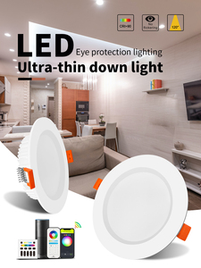 Gledopto 2026, <span class=keywords><strong>Downlight</strong></span> <span class=keywords><strong>LED</strong></span> RGB+CCT ZigBee PRO Ultra-plano de 6W, 120 °   Lámpara de Techo Empotrada Beam, Compatible con Alexa y SmartThings - Product Image 3