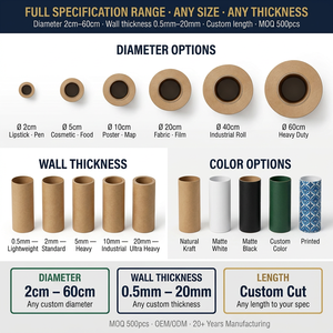 Biodegradable Paper Tube Cosmetic <b>Container</b> Black Recyclable Duplex Board UV Coated 5ml 10ml 15ml 20ml 30ml 50ml 100ml Stock - Product Image 2