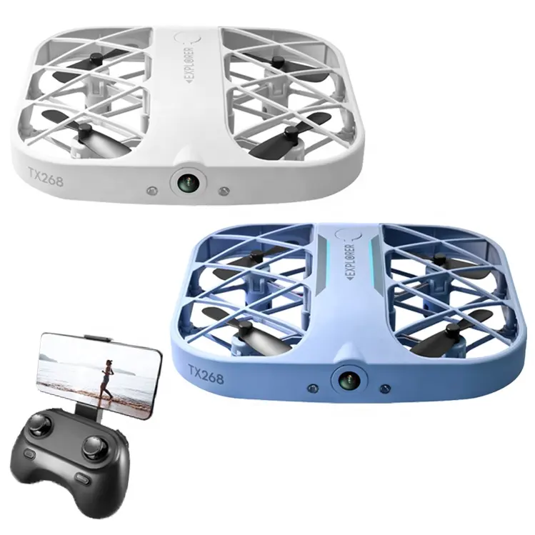 Qilong Grid Four-Axis Mini Drone With Hd Camera 4K Long Range Real-Time Image Transmission 360 Degree Flip Headles Mode Rc Drone