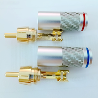 Connecteur mâle câble Audio, pièces, Fiber de carbone, cuivre RCA Plug, soudage