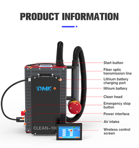 Backpack with Battery Laser Cleaner Weld Cleaning Paint Removal 200W Pulse Laser Cleaning Machine - Product Image 4