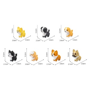 Miniatura de Perro Border Collie y Bulldog Francés, Adorno Decorativo de PVC para Coche, Accesorios de Bricolaje, Modelo de Animal - Product Image 6
