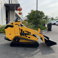 Kostenloser Versand Kleiner Günstiger Diesel-Kompaktlader mit Schaufel Verschiedene Anbaugeräte Skidsteer Bagger Mini
