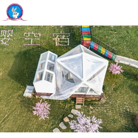 Dôme de fête gonflable transparent en PVC de Chine, tente bulle transparente d'extérieur avec compartiments pour publicités gonflables