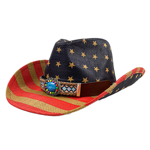 <span class=keywords><strong>Chapeau</strong></span> <span class=keywords><strong>de</strong></span> cowboy en <span class=keywords><strong>paille</strong></span> tressée en gros avec bande décorative pour fête <span class=keywords><strong>de</strong></span> carnaval - Product Image 6