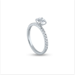 แหวนหมั้นแบบดั้งเดิมทำจากทองคำแท้ 14K ประดับเพชรแล็บโกรว์ทรงบริลเลียนท์ 17 เม็ด เพื่อความเปล่งประกายจากอินเดีย - Product Image 5