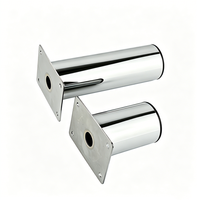 Pièces de meubles WINSTAR, pieds de canapé en fer chromé de 10 cm, pieds de table pour armoire, pieds de lit