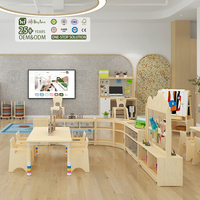 Ensemble table et chaises en bois moderne Hikeylove, durable, écologique, facile à assembler, pour l'école et la maison, pour enfants