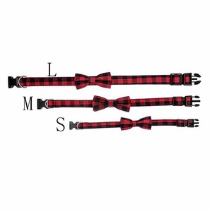 Meilleures ventes : Accessoires pour animaux de compagnie, nœud papillon tendance, cadeau de Noël, <span class=keywords><strong>collier</strong></span> pour <span class=keywords><strong>chien</strong></span> et chat en nylon à carreaux rouges - Product Image 1