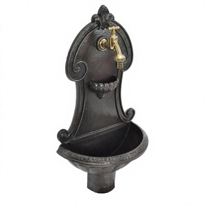Fuente de pared de estilo Vintage, jardín de granja, fuente montada en la pared, fregadero y lavabo de montaje en pared para exteriores antiguo, tema de vacaciones - Product Image 1
