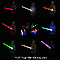 Sabre lumineux LED Space Wars pour figurines, ensemble d'éclairage LED pour sabre laser, alimenté par USB, ensembles de blocs de construction