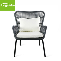 Ensemble table et chaises en rotin Jardin Plage Bord de mer Piscine Patio Chaise en rotin en osier