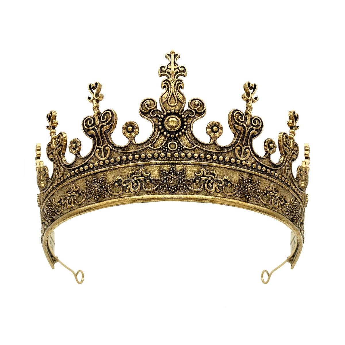 Wholesale Retro Antique Gold Metal King Queen Crown tiara,12 Pieces, image size:1200x1200