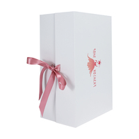 Boîte cadeau de mariage personnalisée de luxe avec logo, boîte en carton pliable avec aimant et ruban pour la mariée et les demoiselles d'honneur
