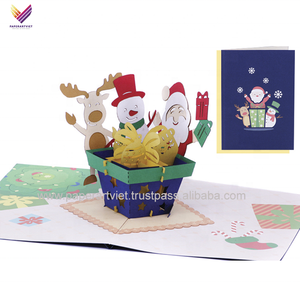 Boîtes de cartes d'animaux pop-up 3D de haute qualité cartes de voeux et de mariage/invitation en papier faites à la main fabriquées en papier - Product Image 2