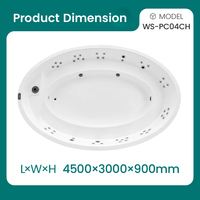 Piscine extérieure à jets d'air Spa Bain à remous WS-PC04CH (CE, ETL, CB, SAA, ISO)