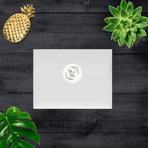 カスタムチョコレートドロップラベル新しいMr. & Mrs. Hershey Kissウェディングステッカーからの抱擁とキス - Product Image 4