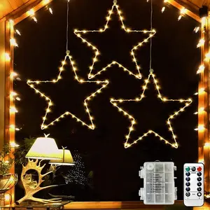 Skandi navis che Art Nachtlicht LED-Lichter Metall kranz Zeichen Rahmen Batterie Lichter für Weihnachten Home Schlafzimmer Dekoration