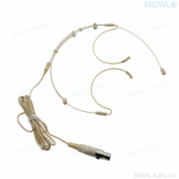 Câble détachable pliable casque HeadMic Microphone Mini XLR 3Pin TA3F pour émetteur sans fil BeltPack pliant MiCWL S520