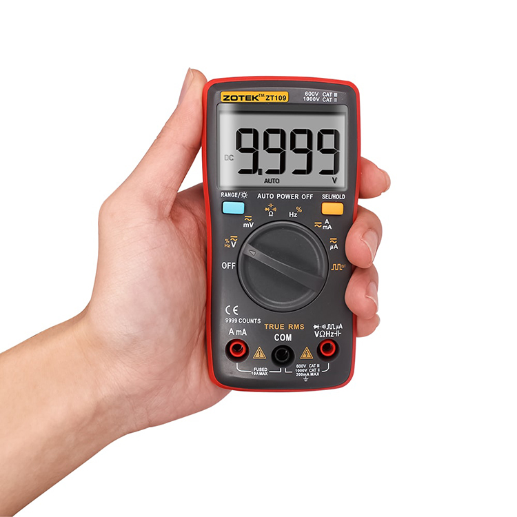 9999 Counts ZOTEK ZT109 Digital Multimeter - Palm-Size Handheld