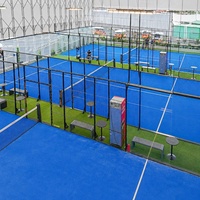 Terrain de padel panoramique APEX WPT en acier inoxydable de haute qualité, installation extérieure disponible, imperméable et durable